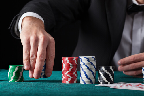 Croupier in casino